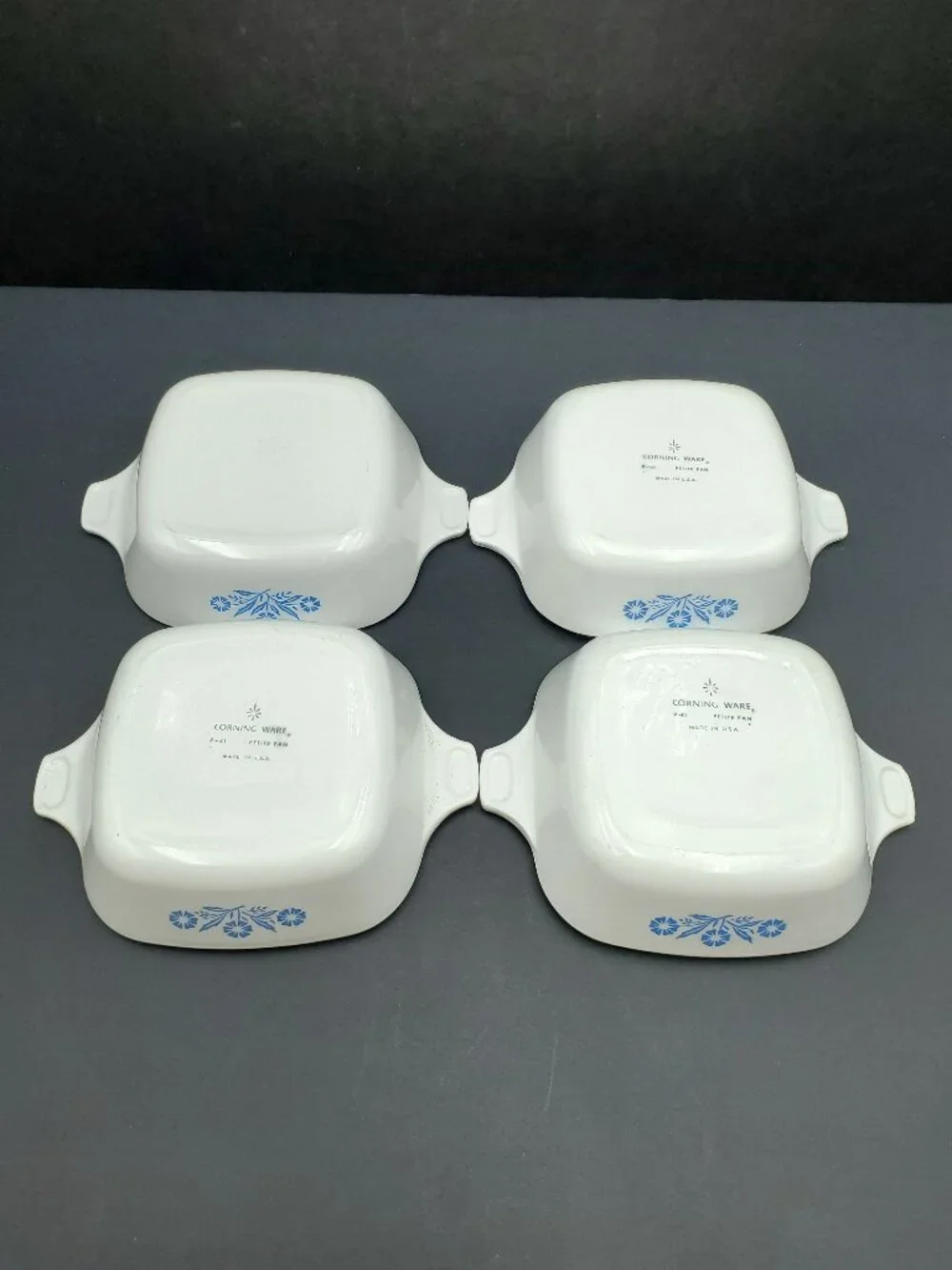 Corningware Cornflower Blue Petite Pans P-41 Small Blue Cornflower Casseroles